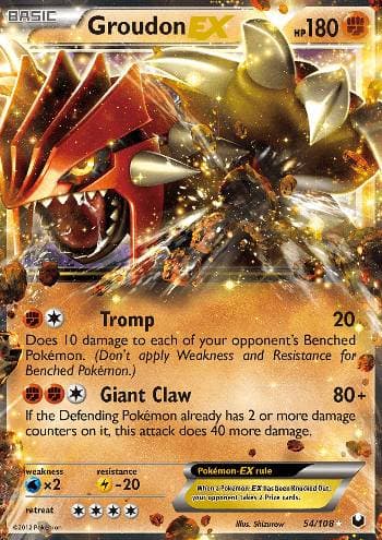 Carta Groudon-EX 54/108 do set Exploradores da Escuridão — Pokémon TCG | Bynx