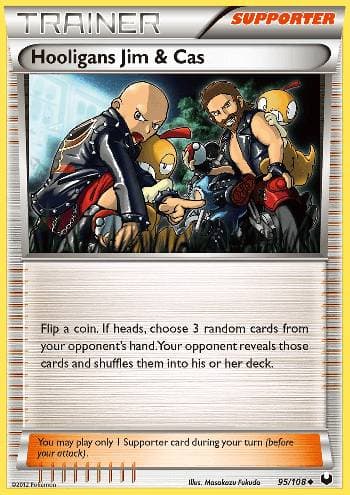 Carta Hooligans Jim ' Cas 95/108 do set Exploradores da Escuridão — Pokémon TCG | Bynx