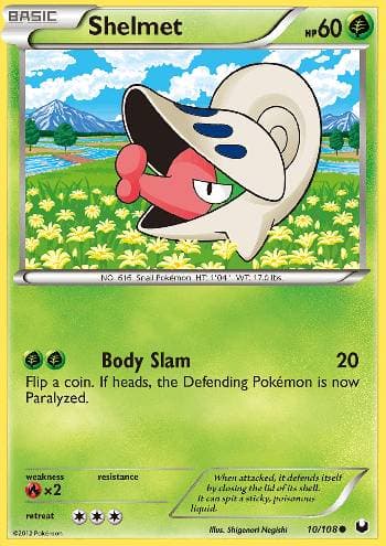 Carta Shelmet 10/108 do set Exploradores da Escuridão — Pokémon TCG | Bynx