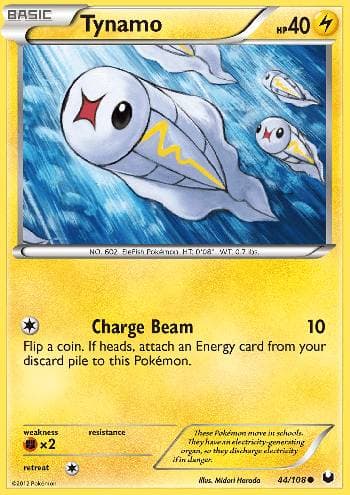 Carta Tynamo 44/108 do set Exploradores da Escuridão — Pokémon TCG | Bynx