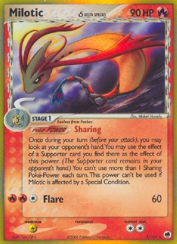 Carta Milotic 5/101 do set Dragon Frontiers — Pokémon TCG | Bynx