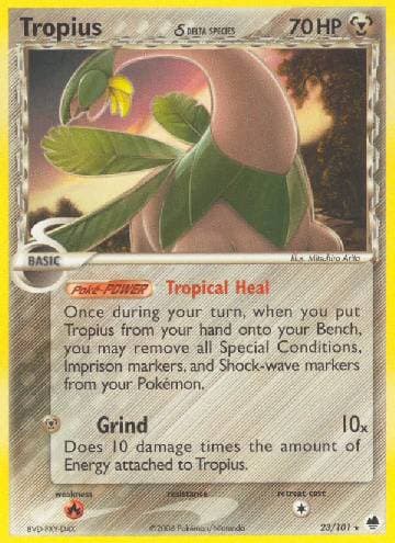 Carta Tropius 23/101 do set Dragon Frontiers — Pokémon TCG | Bynx