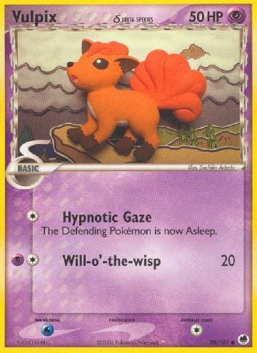 Carta Vulpix 70/101 do set Dragon Frontiers — Pokémon TCG | Bynx