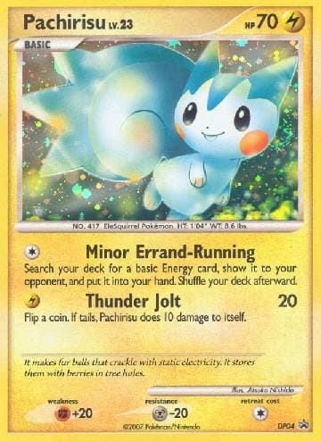 Carta Pachirisu #DP04 do set Diamante & Pérola Promos — Pokémon TCG | Bynx
