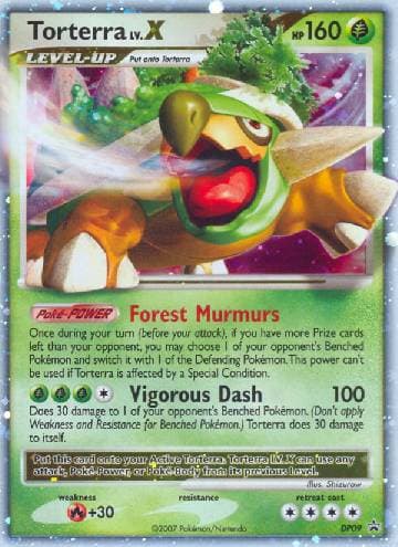 Carta Torterra LV.X #DP09 do set Diamante & Pérola Promos — Pokémon TCG | Bynx