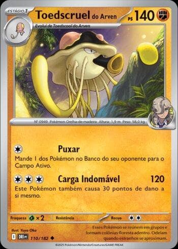 Carta Arven's Toedscruel 110/182 do set Rivais Predestinados — Pokémon TCG | Bynx