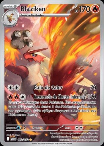 Carta Blaziken 192/182 do set Rivais Predestinados — Pokémon TCG | Bynx