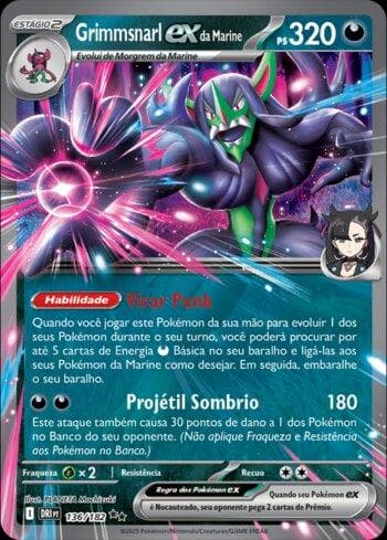 Carta Marnie's Grimmsnarl ex 136/182 do set Rivais Predestinados — Pokémon TCG | Bynx