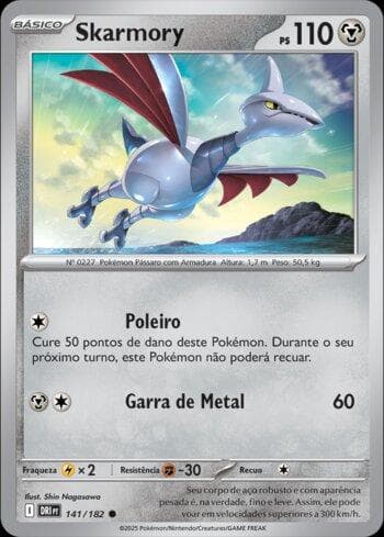 Carta Skarmory 141/182 do set Rivais Predestinados — Pokémon TCG | Bynx
