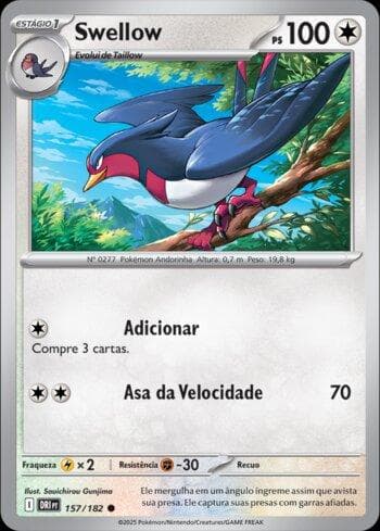 Carta Swellow 157/182 do set Rivais Predestinados — Pokémon TCG | Bynx
