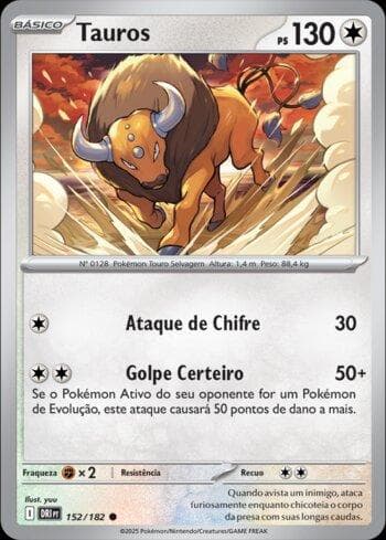 Carta Tauros 152/182 do set Rivais Predestinados — Pokémon TCG | Bynx