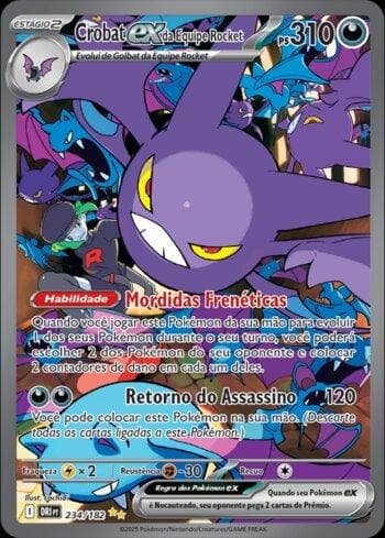 Carta Team Rocket's Crobat ex 234/182 do set Rivais Predestinados — Pokémon TCG | Bynx