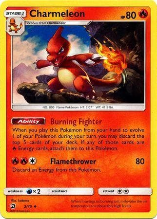 Carta Charmeleon 2/70 do set Dragões Soberanos — Pokémon TCG | Bynx