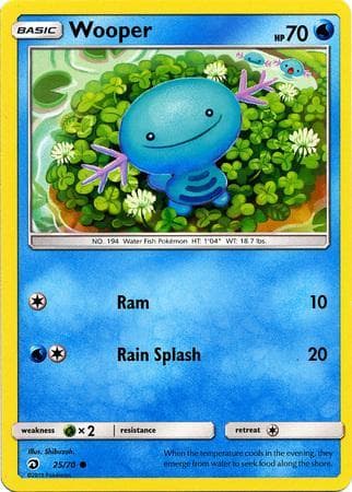 Carta Wooper 25/70 do set Dragões Soberanos — Pokémon TCG | Bynx