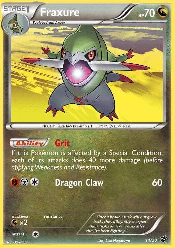 Carta Fraxure 14/20 do set Cofre do Dragão — Pokémon TCG | Bynx