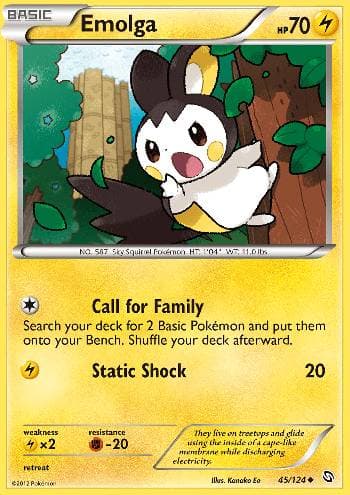 Carta Emolga 45/124 do set Dragões Enaltecidos — Pokémon TCG | Bynx