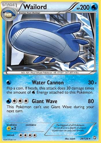 Carta Wailord 26/124 do set Dragões Enaltecidos — Pokémon TCG | Bynx