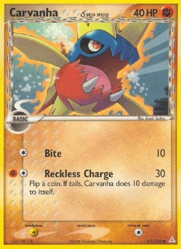 Carta Carvanha 61/110 do set EX Holon Phantoms — Pokémon TCG | Bynx