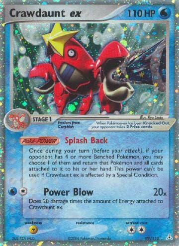 Crawdaunt ex 099/110 — EX Holon Phantoms