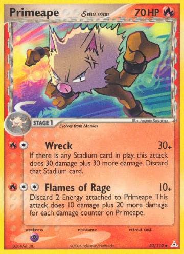 Carta Primeape 50/110 do set EX Holon Phantoms — Pokémon TCG | Bynx