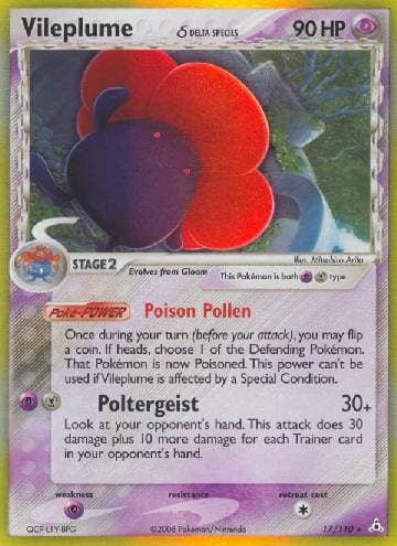 Vileplume 017/110 — EX Holon Phantoms