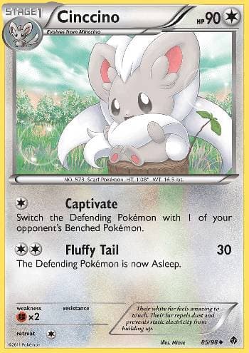 Carta Cinccino 85/98 do set Poderes Emergentes — Pokémon TCG | Bynx