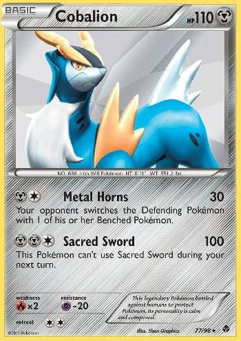 Carta Cobalion 77/98 do set Poderes Emergentes — Pokémon TCG | Bynx
