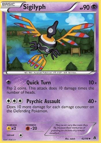 Carta Sigilyph 42/98 do set Poderes Emergentes — Pokémon TCG | Bynx