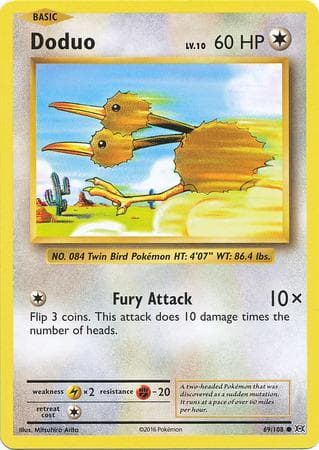 Carta Doduo 69/108 do set Evoluções — Pokémon TCG | Bynx