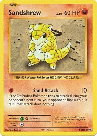 Sandshrew 054/108 — Evoluções