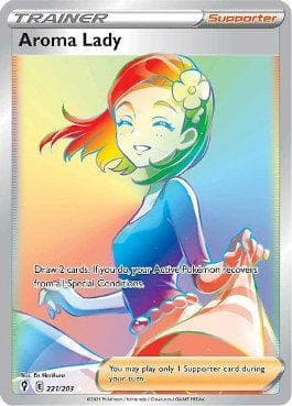 Carta Aroma Lady 221/203 do set Céus em Evolução — Pokémon TCG | Bynx