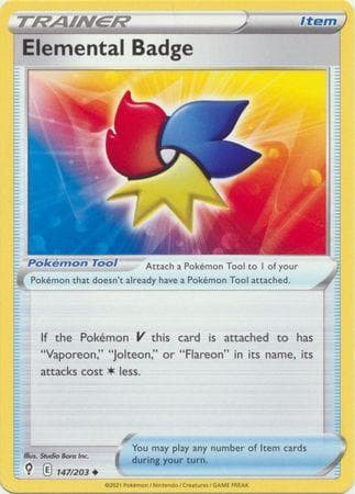 Carta Elemental Badge 147/203 do set Céus em Evolução — Pokémon TCG | Bynx