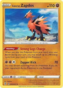 Carta Galarian Zapdos 82/203 do set Céus em Evolução — Pokémon TCG | Bynx