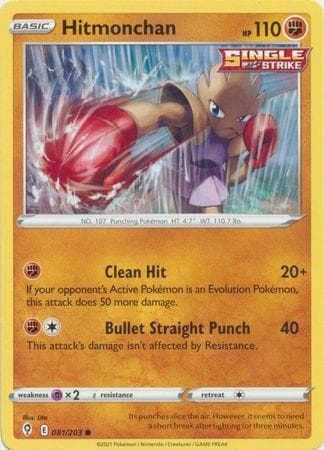 Carta Hitmonchan 81/203 do set Céus em Evolução — Pokémon TCG | Bynx