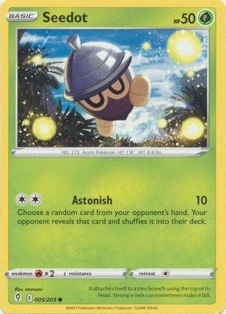 Carta Seedot 5/203 do set Céus em Evolução — Pokémon TCG | Bynx