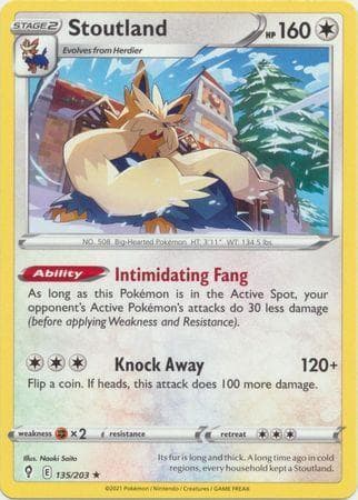 Carta Stoutland 135/203 do set Céus em Evolução — Pokémon TCG | Bynx