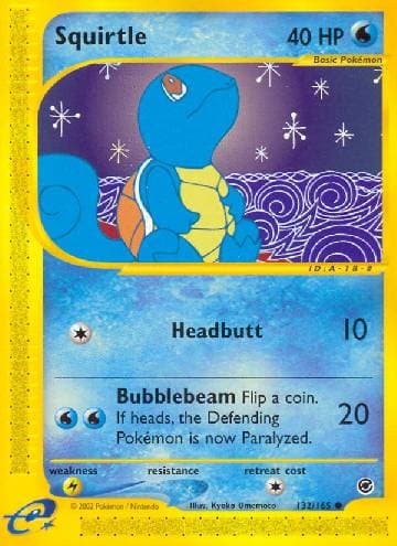 Carta Squirtle 132/165 do set Expedition — Pokémon TCG | Bynx