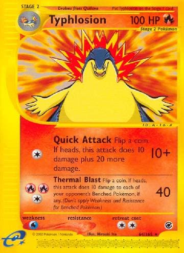 Carta Typhlosion 64/165 do set Expedition — Pokémon TCG | Bynx