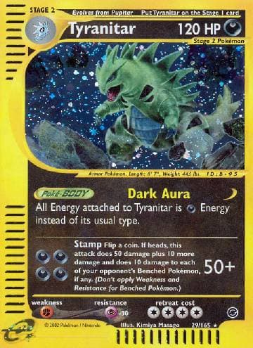 Carta Tyranitar 29/165 do set Expedition — Pokémon TCG | Bynx