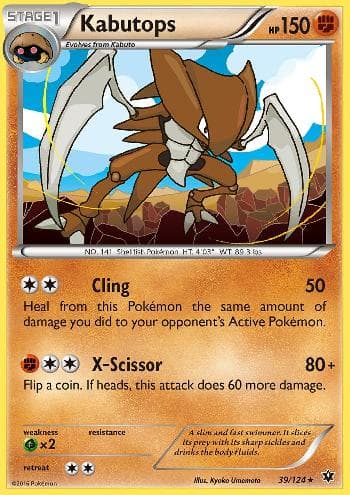 Carta Kabutops 39/124 do set Fusão de Destinos — Pokémon TCG | Bynx