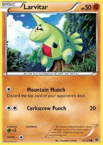 Carta Larvitar 41/124 do set Fusão de Destinos — Pokémon TCG | Bynx