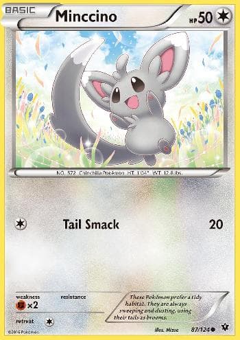 Carta Minccino 87/124 do set Fusão de Destinos — Pokémon TCG | Bynx