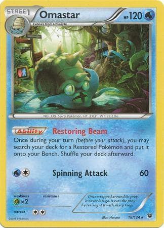 Carta Omastar 18/124 do set Fusão de Destinos — Pokémon TCG | Bynx