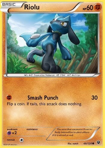 Carta Riolu 46/124 do set Fusão de Destinos — Pokémon TCG | Bynx