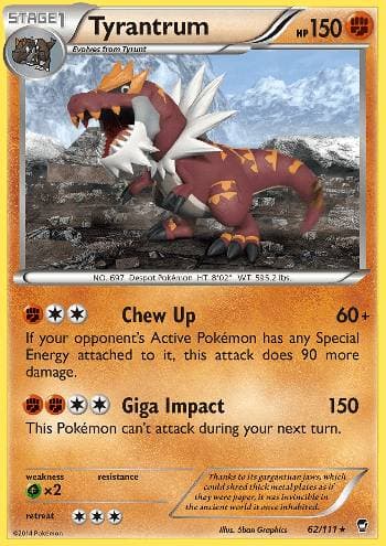 Carta Tyrantrum 62/111 do set Punhos Furiosos — Pokémon TCG | Bynx