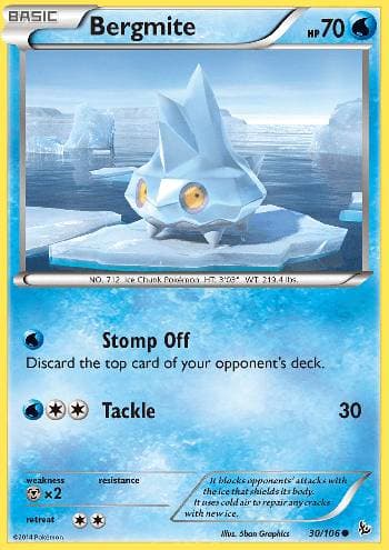 Carta Bergmite 30/106 do set Flash de Fogo — Pokémon TCG | Bynx