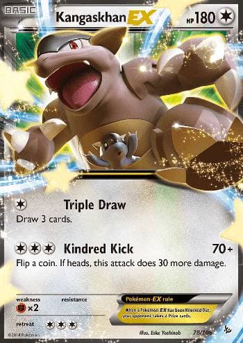 Carta Kangaskhan-EX 78/106 do set Flash de Fogo — Pokémon TCG | Bynx