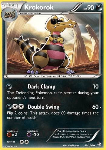 Carta Krokorok 57/106 do set Flash de Fogo — Pokémon TCG | Bynx