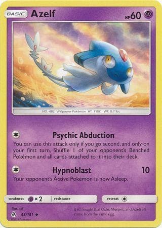 Carta Azelf 43/131 do set Luz Proibida — Pokémon TCG | Bynx
