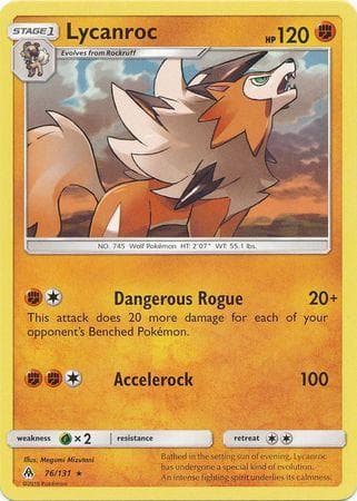 Carta Lycanroc 76/131 do set Luz Proibida — Pokémon TCG | Bynx